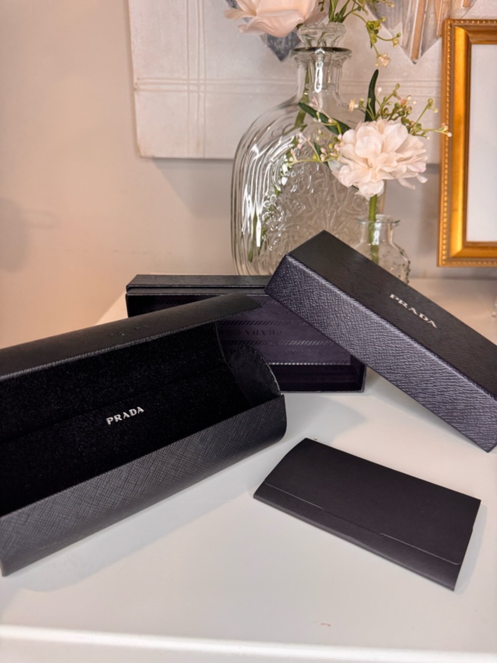 PRADA Luxury Eyeglasses Case Set –Original Box, Case & Cleaning Cloth  Authentic - Picture 2 of 7